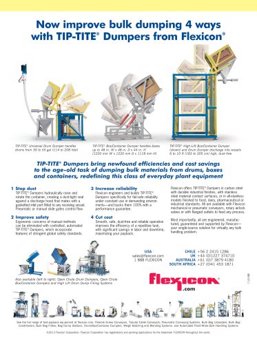 Sealed or open-chute dumping of bulk materials from drums, boxes and other containers