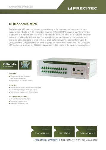 CHRocodile MPS optical multi-point sensor - offers up to 24 simultaneous distance and thickness