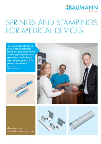 SPRINGS AND STAMPINGS FOR MEDICAL DEVICES