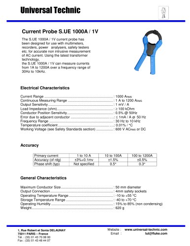 Current Probe S.UE 1000A / 1V