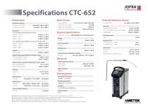 CTC 155/350/652/660 Series Temperature Calibrator Datasheet-10