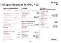 PTC 155/350/425/660 Series Temperature Calibrator Datasheet-10