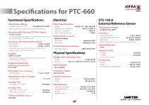 PTC 155/350/425/660 Series Temperature Calibrator Datasheet-11