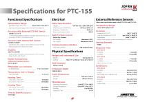 PTC 155/350/425/660 Series Temperature Calibrator Datasheet-8