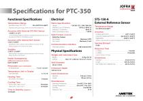 PTC 155/350/425/660 Series Temperature Calibrator Datasheet-9