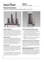 Zwickiline Materials Testing Machines Z0.5 Up To Z2.5 - Zwickroell Gmbh 