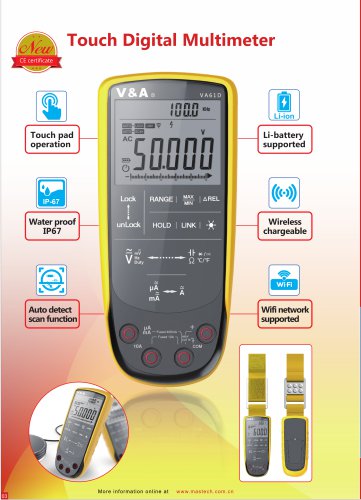 V&A Touch Digital multimeter /WIFI network Electronic measurement