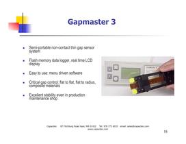 Best practices in the use of Non-Contact Capacitive “Smart” Displacement, Gap & Hole Sensors for Aircraft & Aircraft Engines - 16