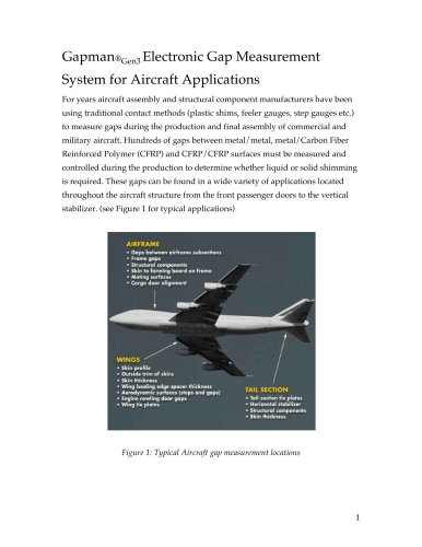 Gapman?Gen3 Electronic Gap Measurement System for Aircraft Applications