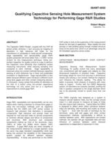 Qualifying Capacitive Sensing Hole Measurement System Technology for Performing Gage R&R Studies - 1