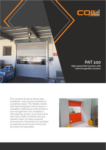 PAT 100 High speed Roll Up door with interchangeable sections