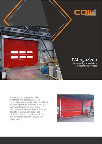 Roll-up high speed door COIL PAL 150 resistant and reliable