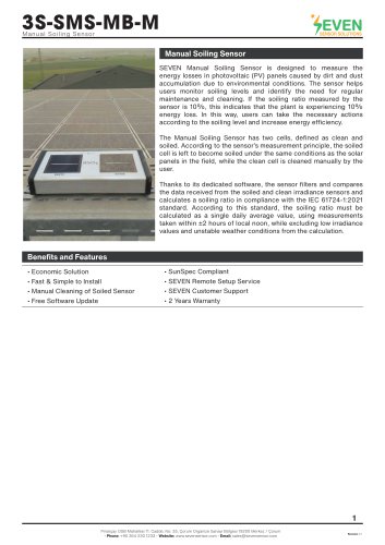 Manual Soiling Sensor (3S-SMS-MB-M)
