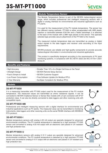 Module Temperature Sensor (3S-MT-PT1000)