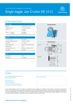 Single - toggle Jaw Crusher EB 14-11 - 2