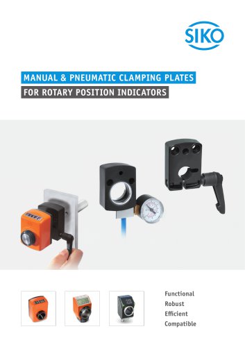 SIKO | Manual & pneumatic clamping plates for rotary position indicators