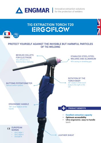T20 TIG Extraction torch Data sheet