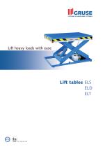 Lift heavy loads with ease Lift tables ELS ELD ELT - 1