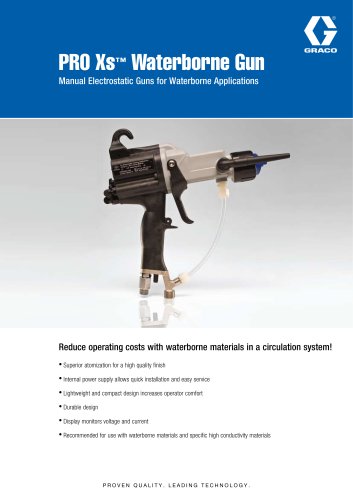 PRO Xs™ Waterborne Gun Manual Electrostatic Guns for Waterborne Applications