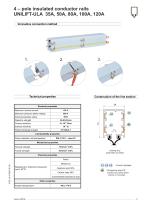 4 - pole insulated conductor rails UNILIFT - ULA - 35A, 50A, 80A, 100A, 120A-5