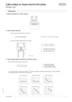 Cable trolleys for I-beam track for flat cables-5