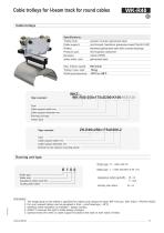 Cable trolleys for I-beam track for round cables-17