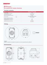 BYH Series non-polarity dc isolators Switches 4P 1000V 32A - 4