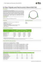 Q-Fiber Pigtails and Patchcords Q-Bend G657.B3