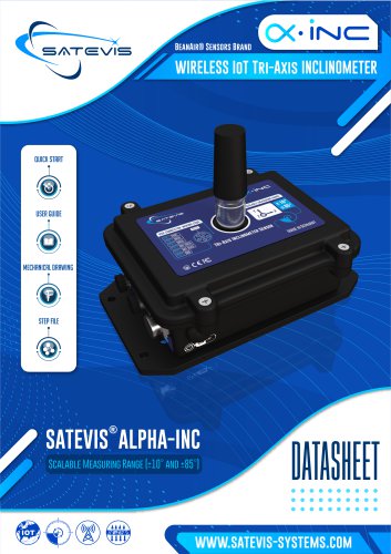 Datasheet Satevis Alpha-Inc 10T - Tri-axis LorWan Inclinometer