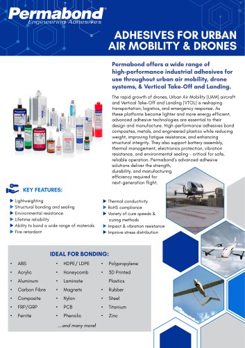 Adhesives for Urban Air Mobility & Drones