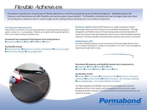 Flexible Adhesives