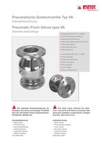 Hose Pinch Valve; AKO air operated Pinch Valves with Flange Connection - VA Series - 1