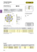 Side milling cutters 382/383 and M310-12