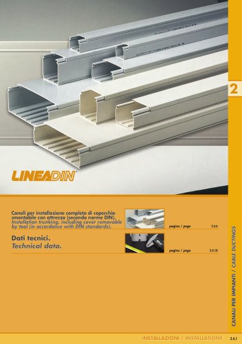 LINEADIN LDC. Cable ducting and socket point raceways