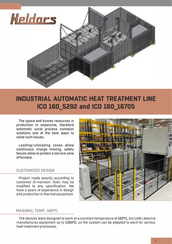 Automatic heat treatment line