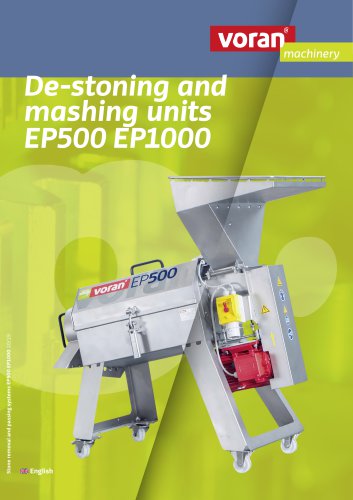 De-stoning and mashing units EP500 EP1000