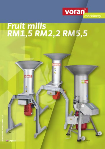 Fruit mills RM 1,5 RM 2,2 RM 5,5