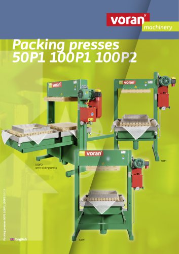 Packing presses 50 P1 100 P1 100 P2