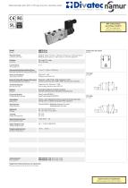 Solenoid valve with combined 3/2 or 5/2 way function, G 1/2"-5