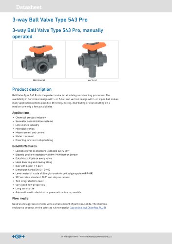 way Ball Valve Type 543 Pro