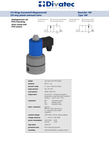 way plastic solenoid valve