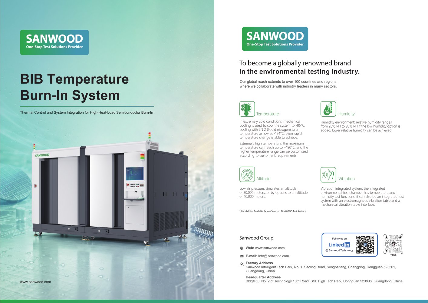 BIB Memory Burn-in Test System SMG2-600-CB-W - Sanwood Technology