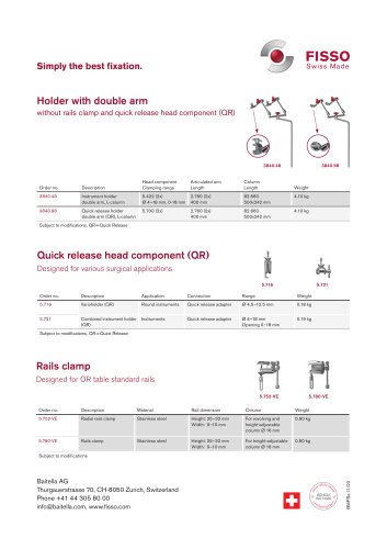 FISSO Surgery Double Arm Holders