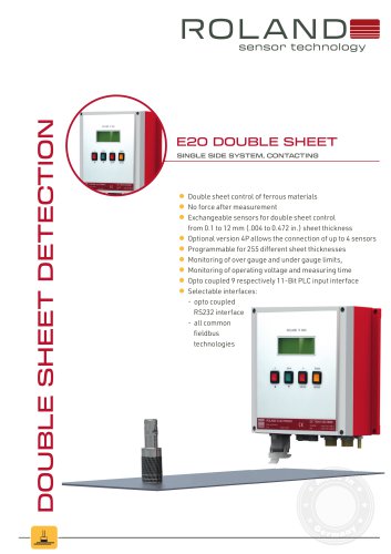 E20 DOUBLE SHEET SINGLE SIDE SYSTEM, CONTACTING
