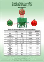 Electrostatic separator type EBS (triboelectric) - 2