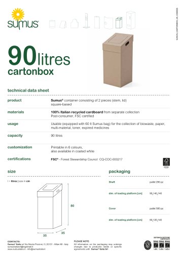 90 litres cartonbox