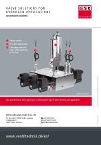 V A L V E S O L U T I O N S F O R HYDROGEN APPLICATIONS - 3