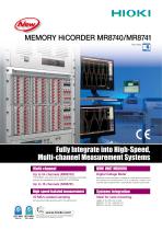 MEMORY HiCORDER MR8740, MR8741-1