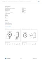 Stainless steel Bourdon tube pressure gauges Type D3-2