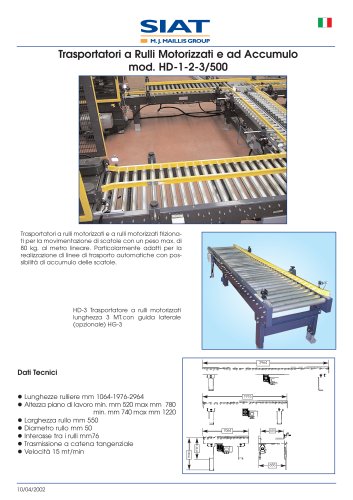 Siat - Idler roller motorized conveyors and for storage (it,en,fr,de)